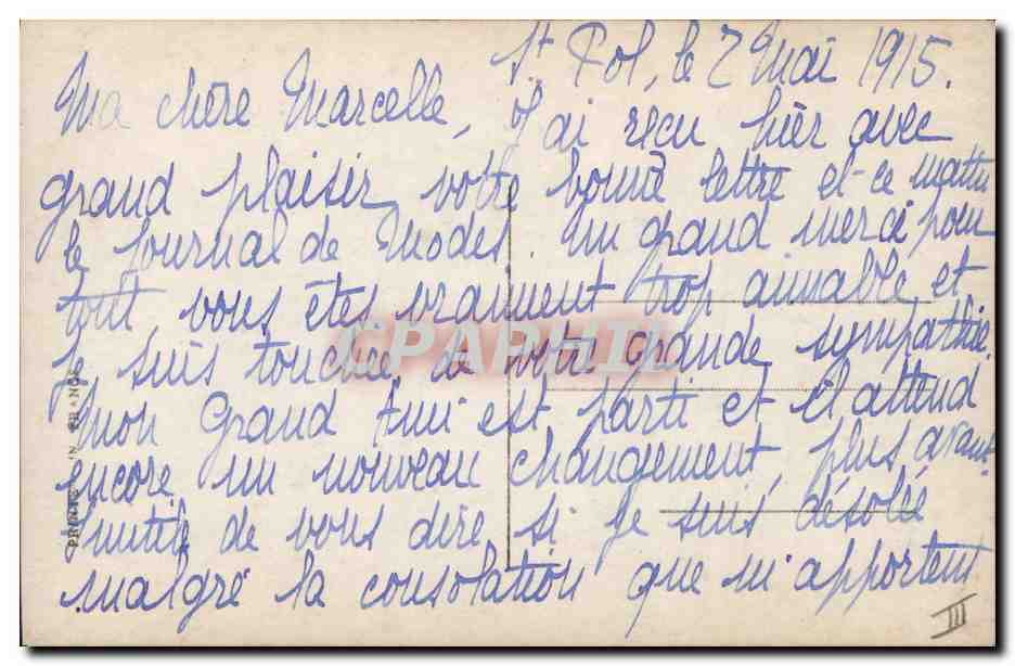 CPA Militaria General Joffre — Verso