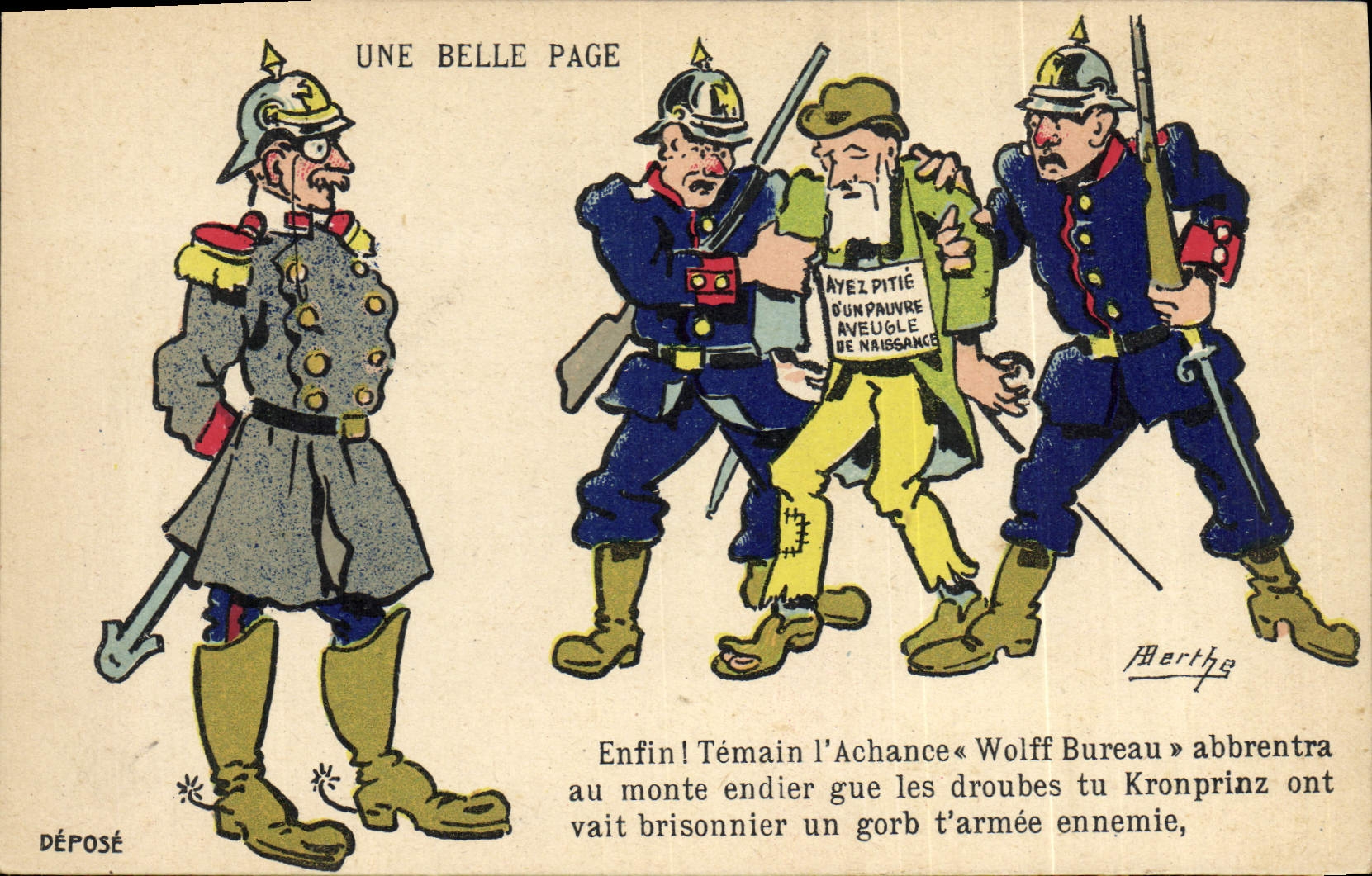 CPA Militaria Une belle page
