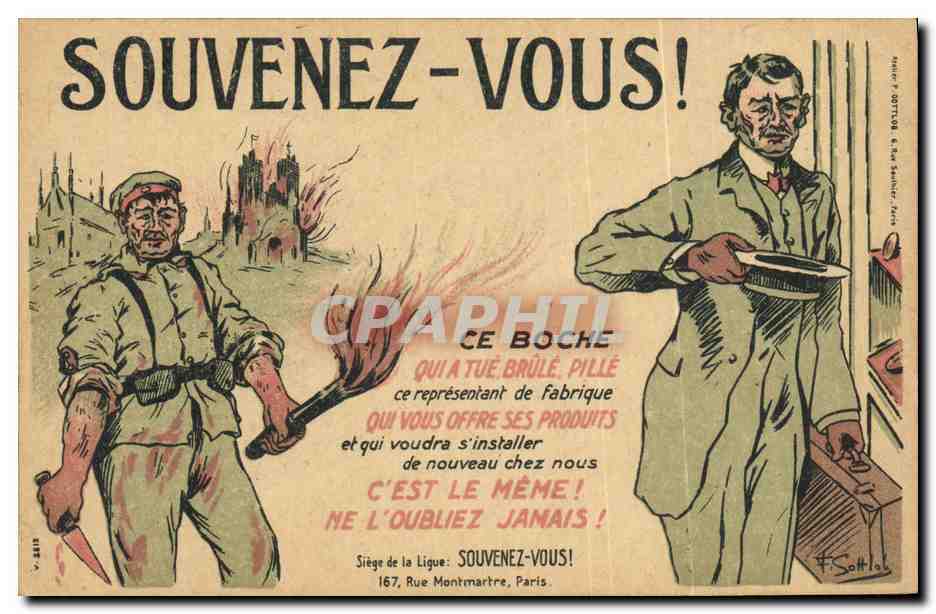 CPA Militaria Souvenez vous Ce boche 