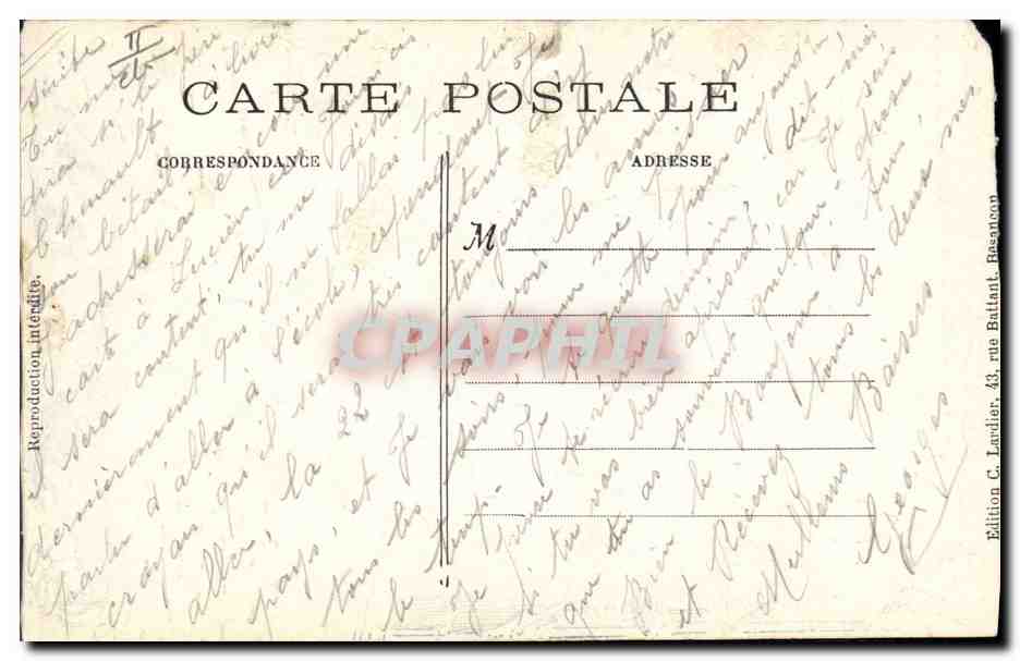 CPA Militaria Reims L'Allemagne au dessous de tout — Rückseite