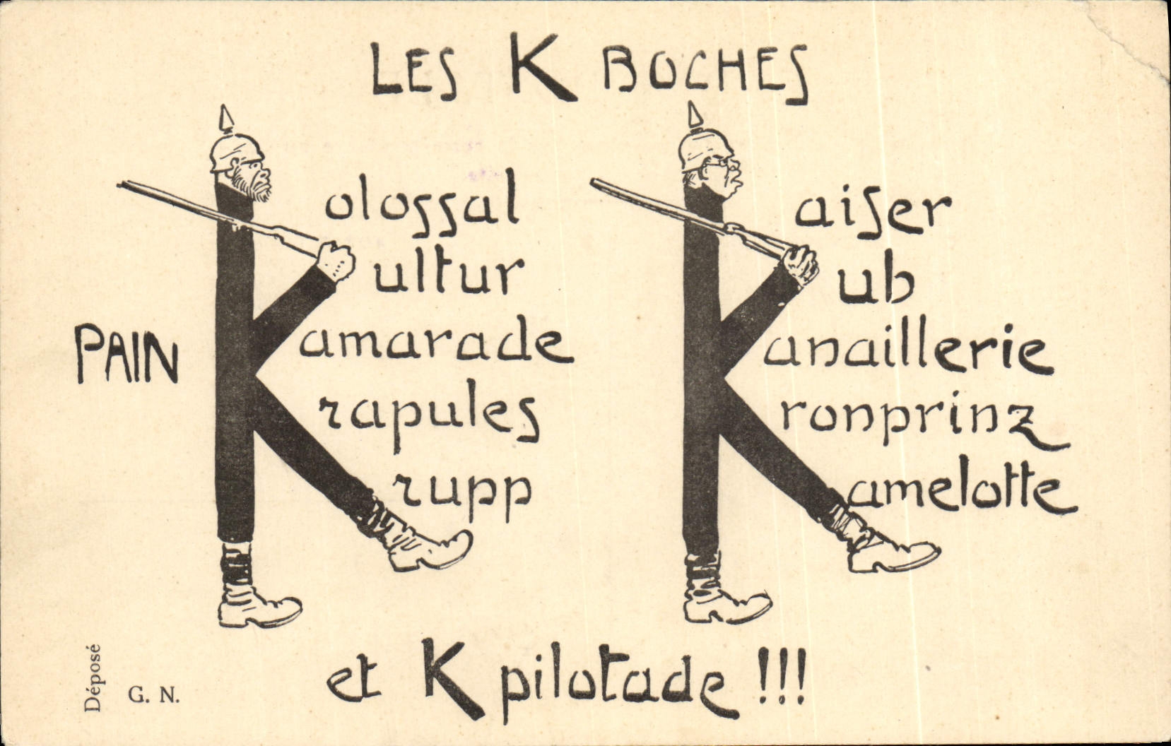 CPA Militaria Les K boches