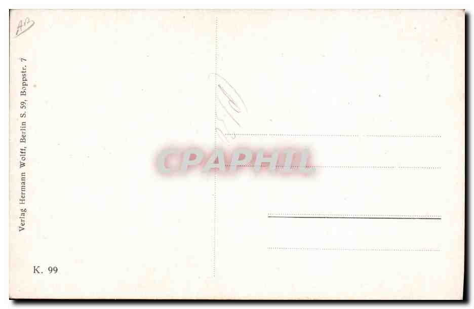 CPA Militaria Officier Allemand — Verso