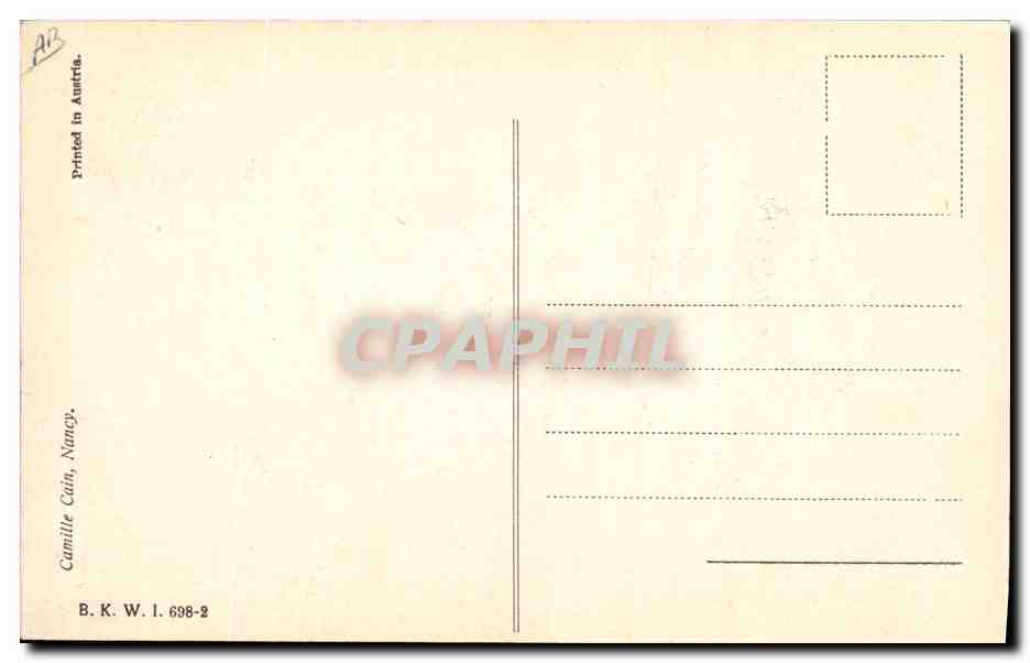 CPA Militaria Officier allemand — Verso