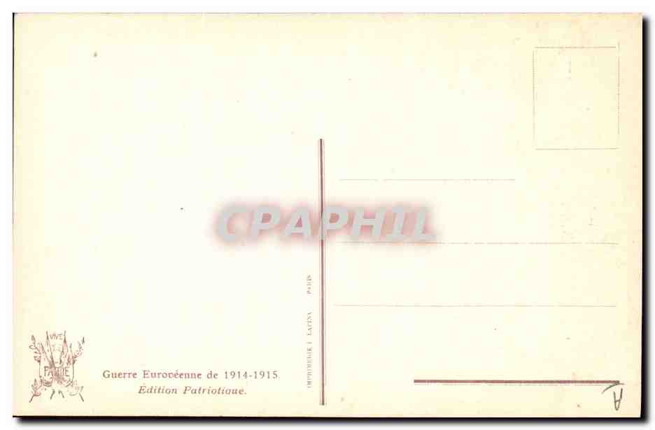 CPA Militaria L'imperial menteur inspirant l'agence Wolff  — Verso