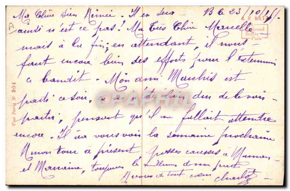 CPA Militaria Guillaume pleure Joffre rit — Rückseite