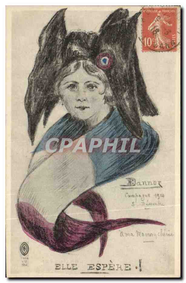 CPA Militaria Alsace Elle espere