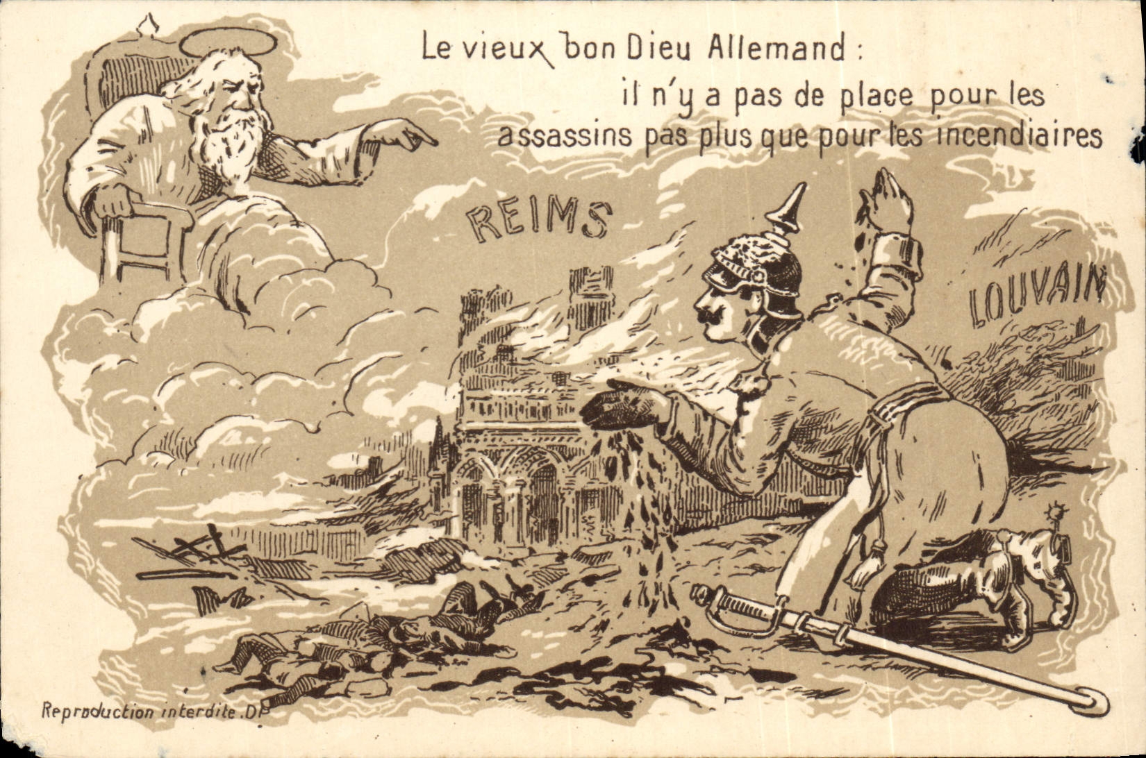 CPA Militaria Le vieux bon Dieu allemand
