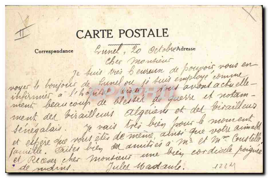 CPA Militaria SM Albert 1er Roi des Belges et le general Leman glorieux defenseur de Liege — Verso