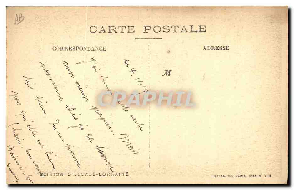 CPA Militaria Noel d'Alsace 1918 Alsace Enfants — Verso