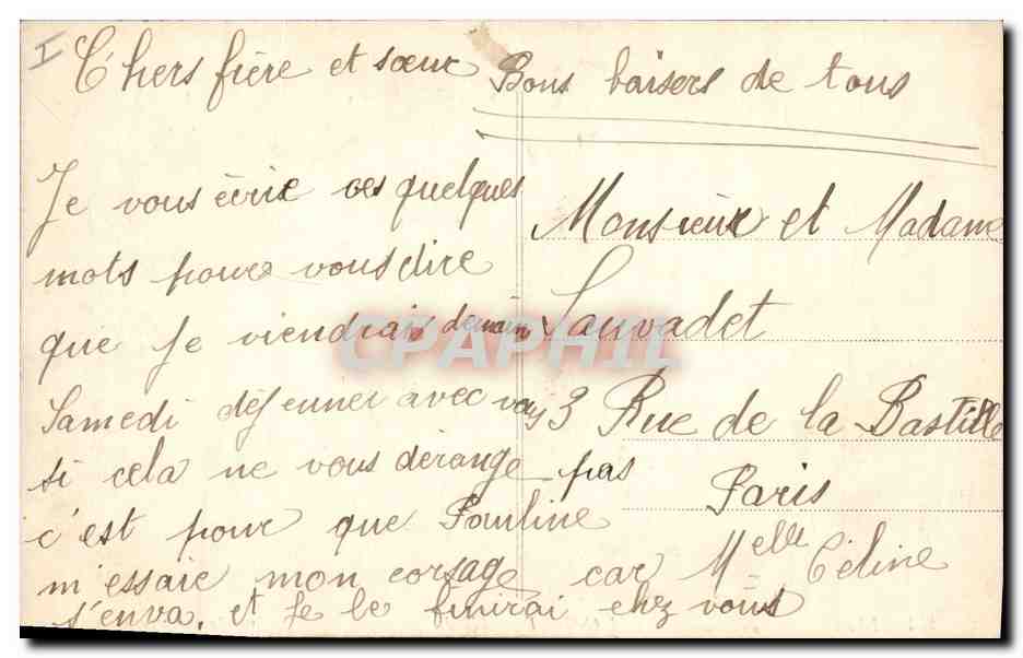 CPA Lancret L'ete Paris Musee du Louvre  — Verso