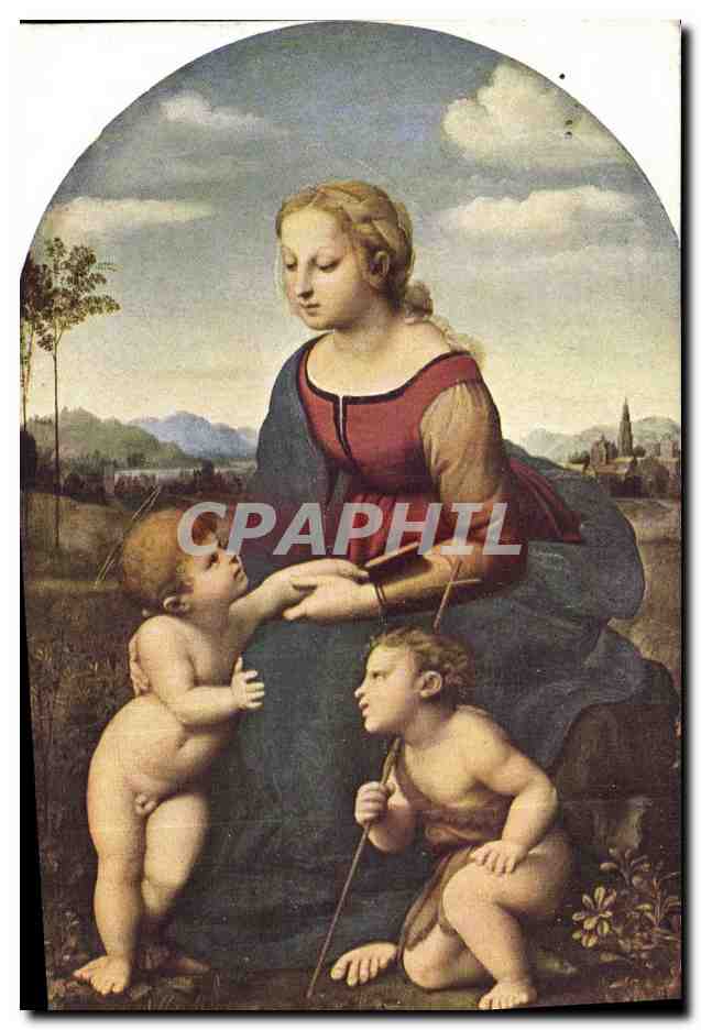 CPA Santi La Vierge dite la Belle Jardiniere 