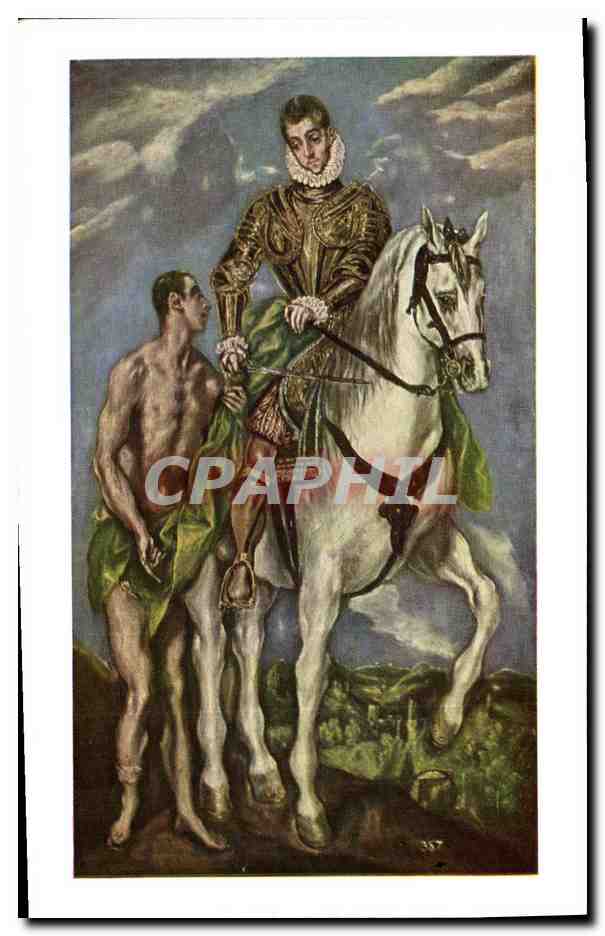 CPA Saint Martin and the beggar El Greco Mellon Collection 