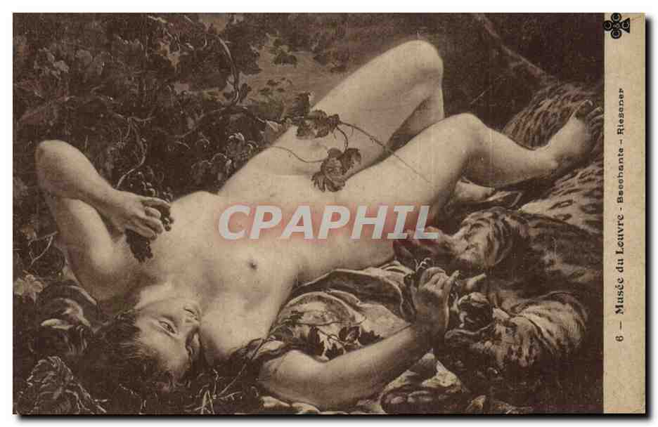 CPA Erotique Paris Musee du Louvre Bacchante Riesener 