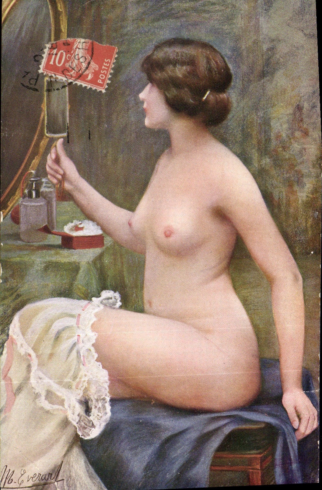 Jeune femme au miroir — Mlle. Everart — Société des Artistes Français