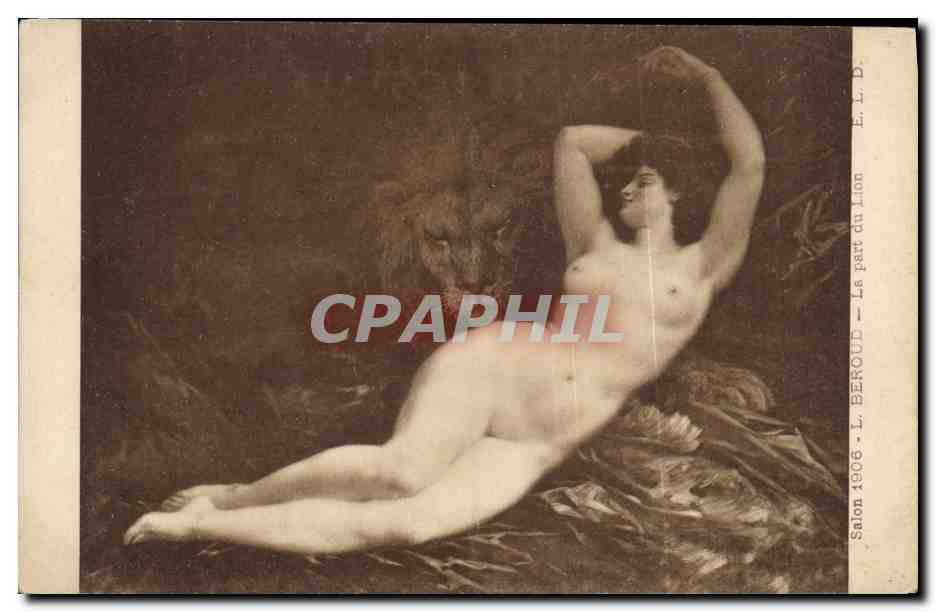 CPA Erotique Beroud La part du lion 