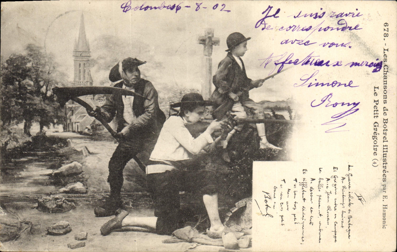 CPA Folklore Les chansons de Botrel illustrees Le Petit Gregoire
