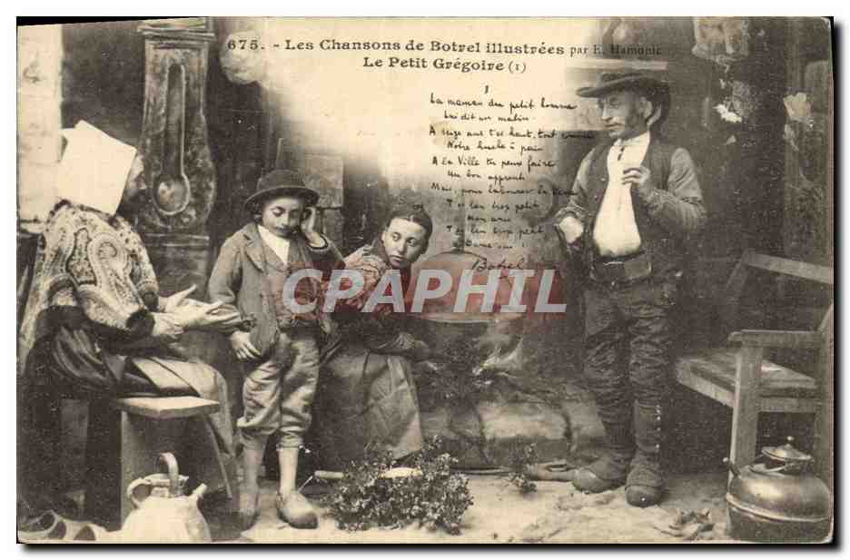 CPA Folklore Les chansons de Botrel illustrees Le Petit Gregoire