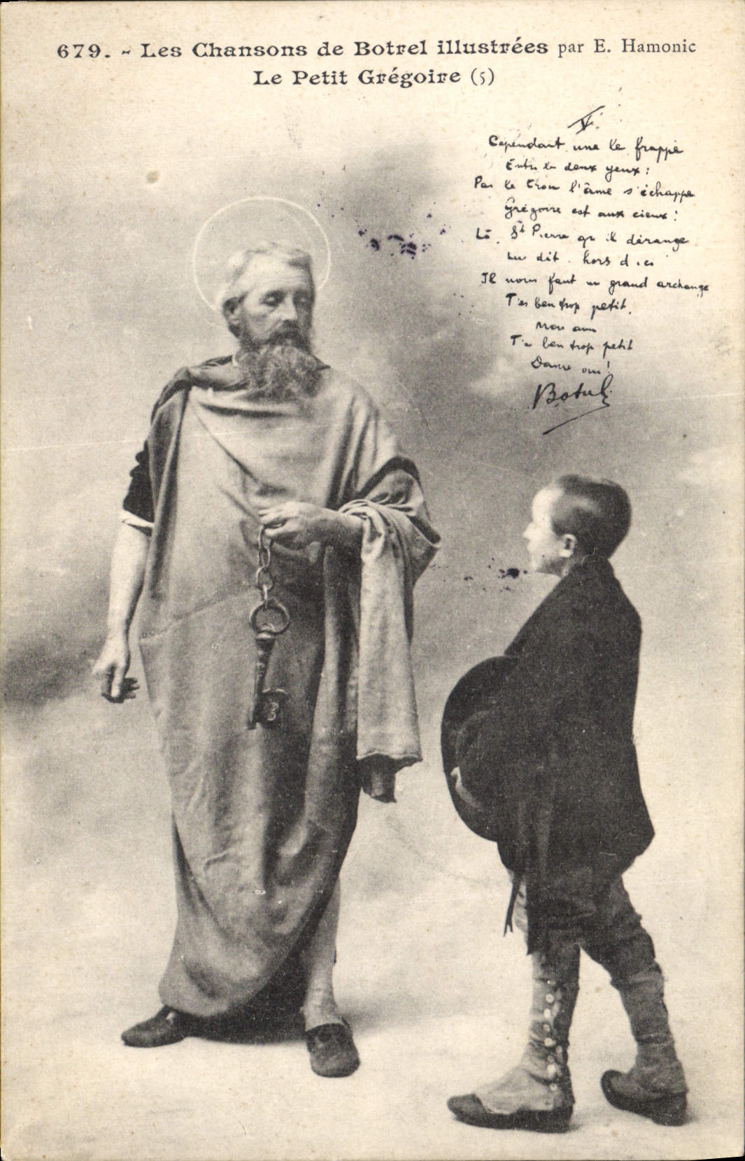 CPA Folklore Les chansons de Botrel illustrees Le Petit Gregoire