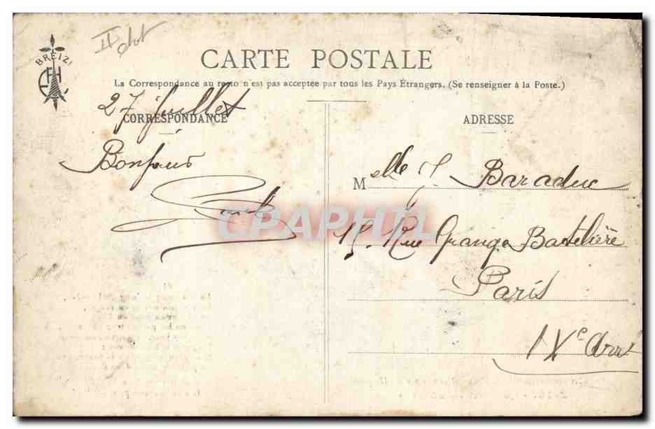 CPA Folklore Les chansons de Botrel illustrees Le Petit Navire Bateau — Rückseite