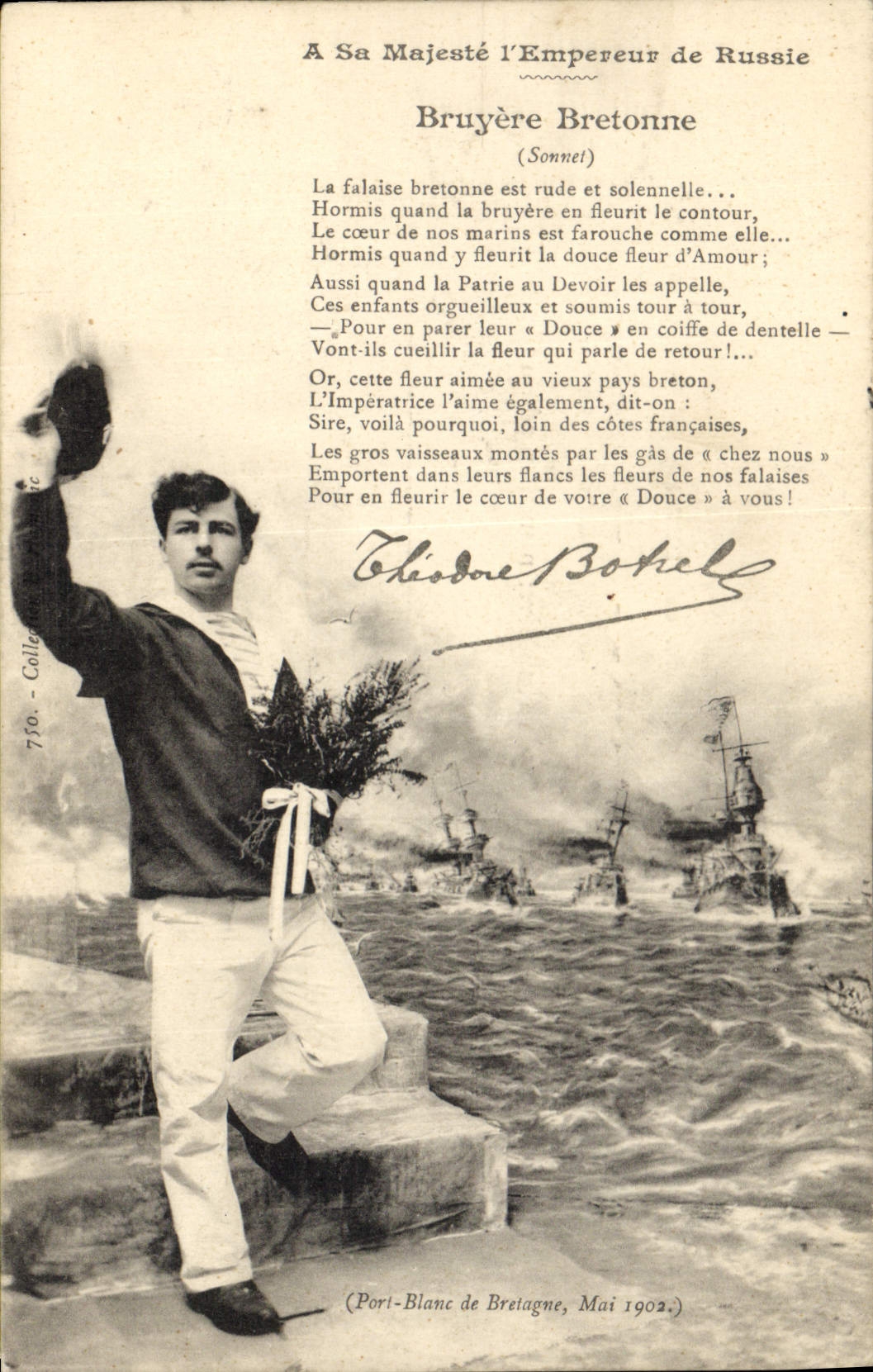 CPA Folklore A sa majeste l'Empereur de Russie Russia Bateau