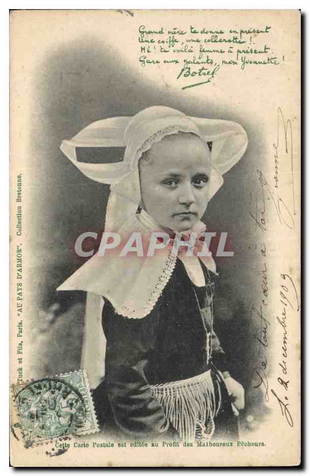 CPA Folklore Botrel Femme