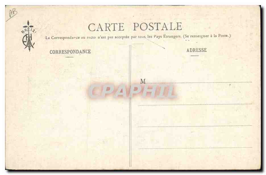 CPA Folklore Les chansons de Botrel illustrees Bretons tetus — Verso