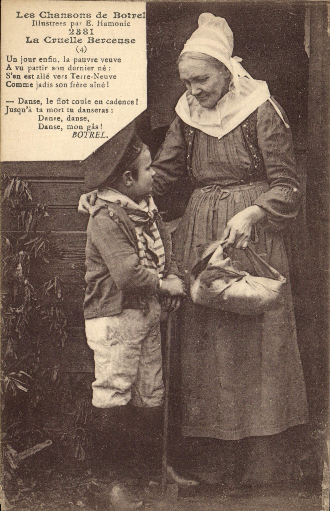 CPA Folklore Les chansons de Botrel illustrees La cruelle berceuse