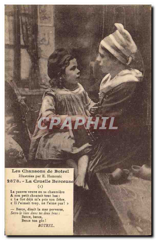 CPA Folklore Les chansons de Botrel illustrees La cruelle berceuse