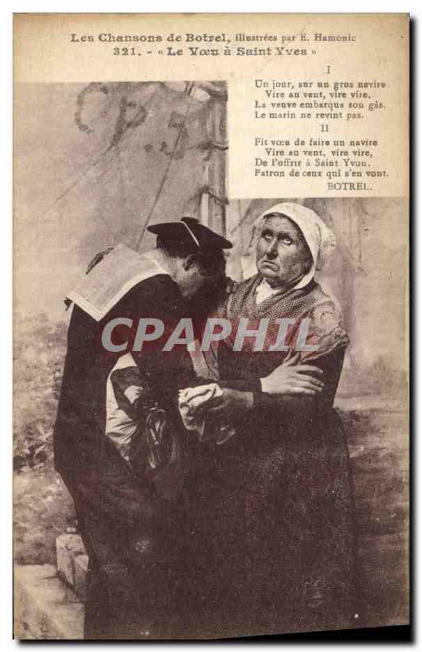 CPA Folklore Les chansons de Botrel illustrees Le voeu a Saint Yves