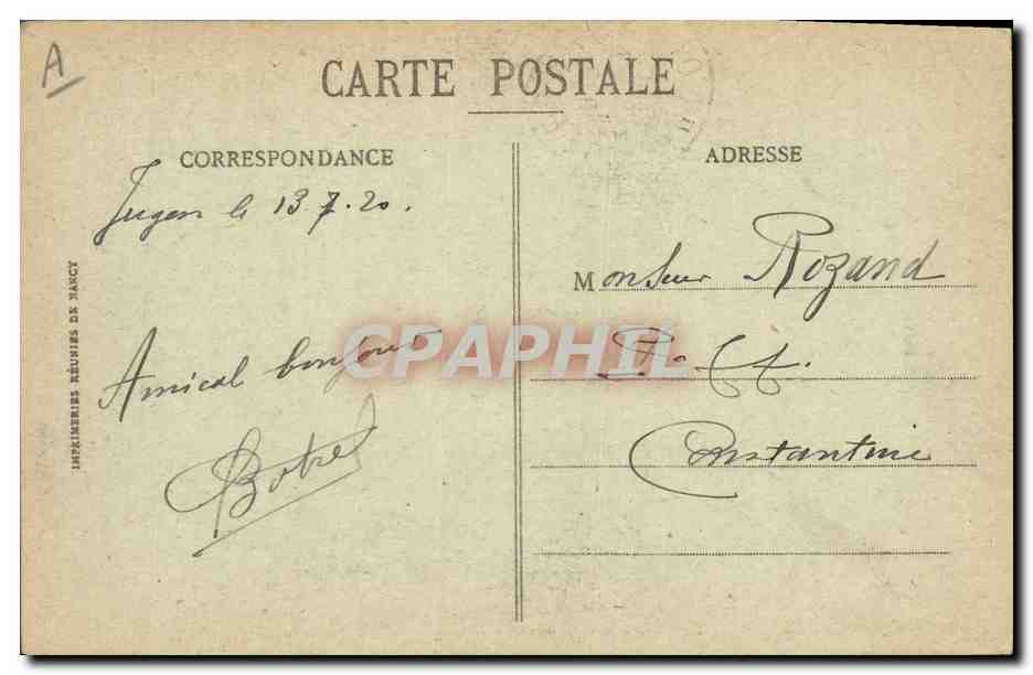 CPA Folklore Botrel — Verso