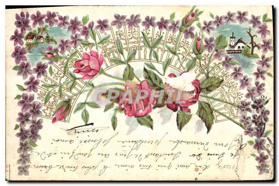 CPA Fantaisie Fleurs 