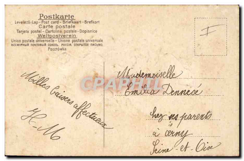CPA Fantaisie Fleurs Oeuf Paques — Rückseite