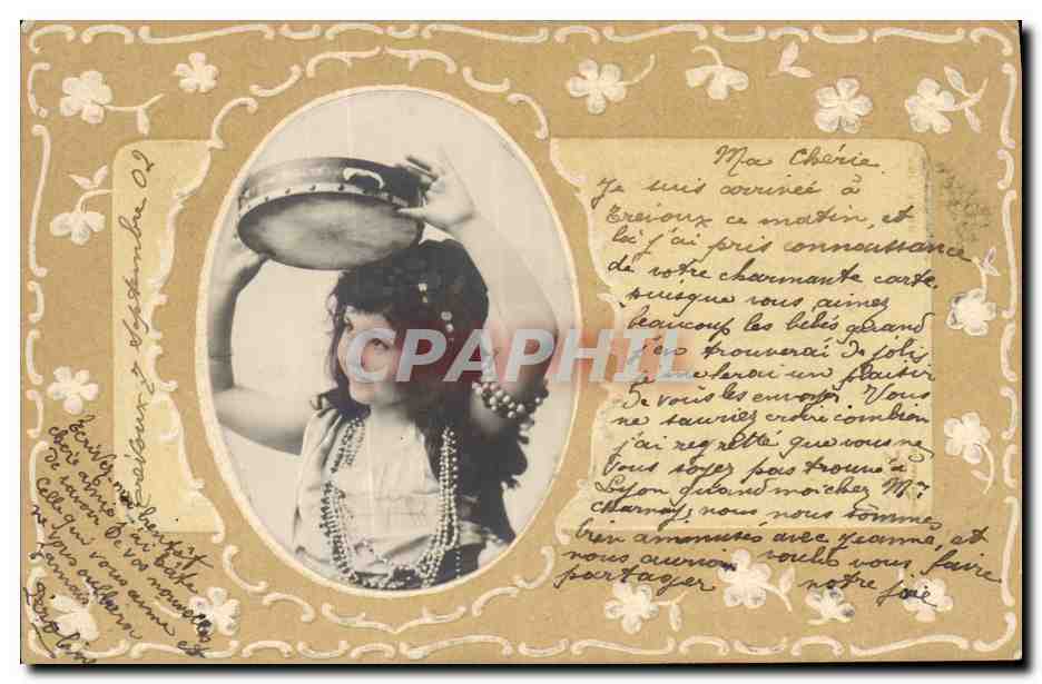 CPA Fantaisie Fleurs Enfant