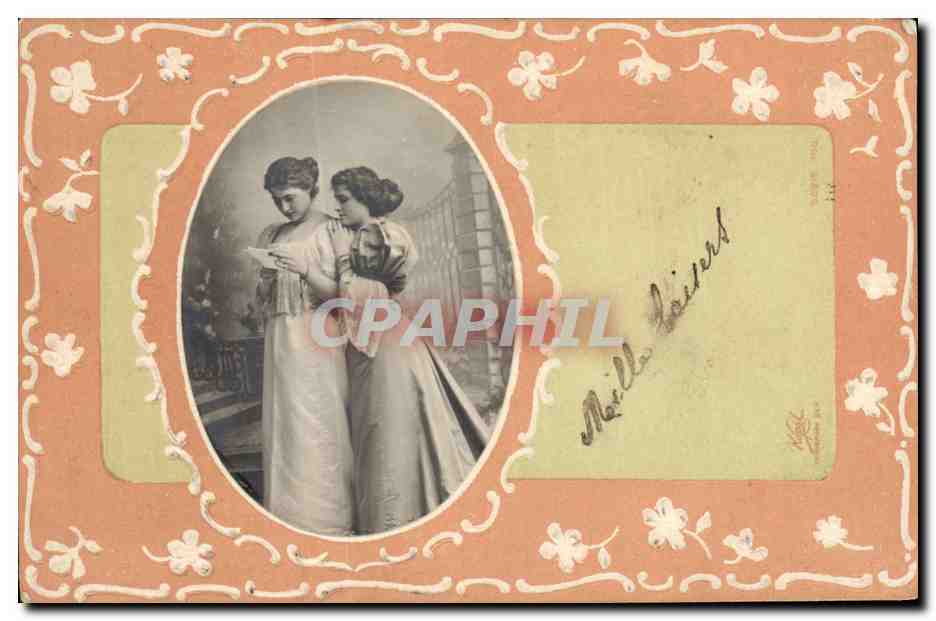 CPA Fantaisie Fleurs Femme