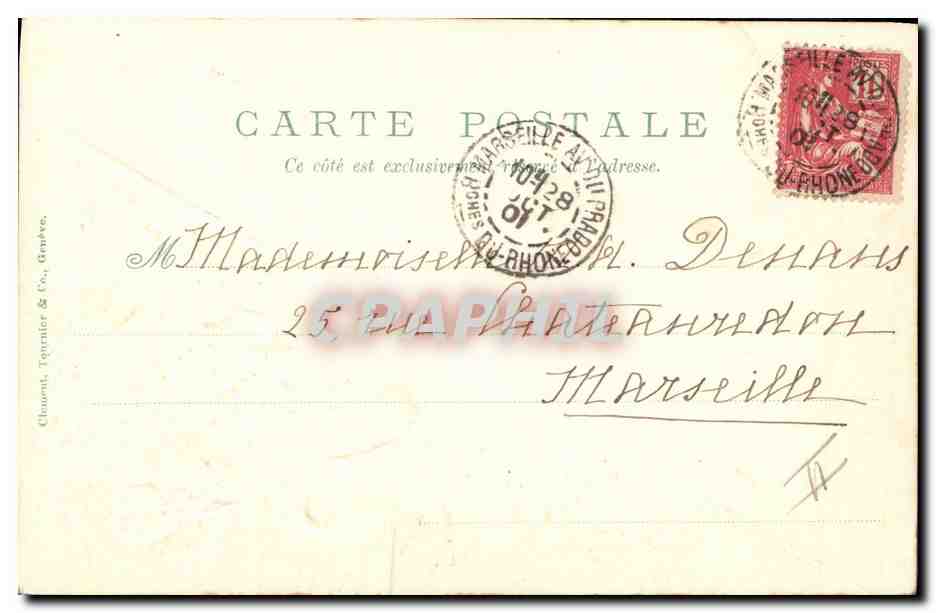 CPA Fantaisie Fleurs  — Verso