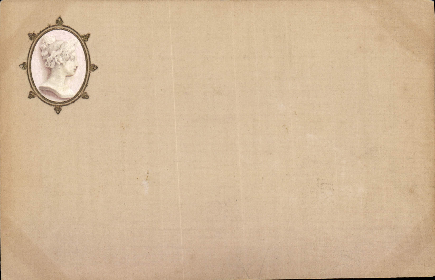 Portrait de femme — médaillon ovale — carte postale CPAPHIL