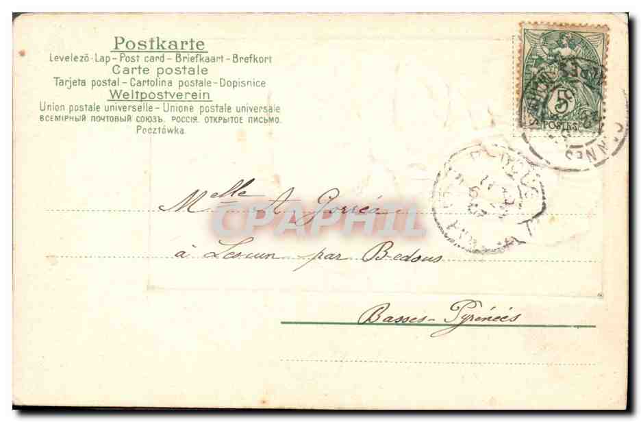 CPA Fantaisie Femme — Verso