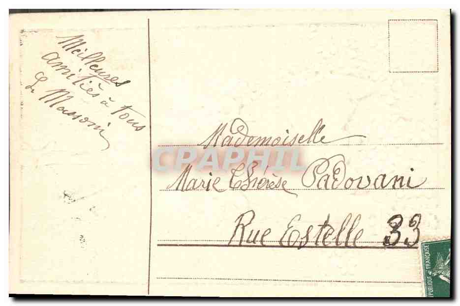 CPA Fantaisie Fleurs Oeuf Paques — Rückseite
