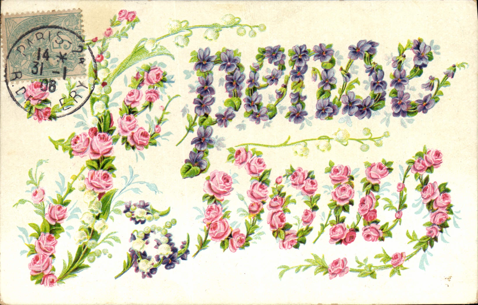 CPA Fantaisie Fleurs 