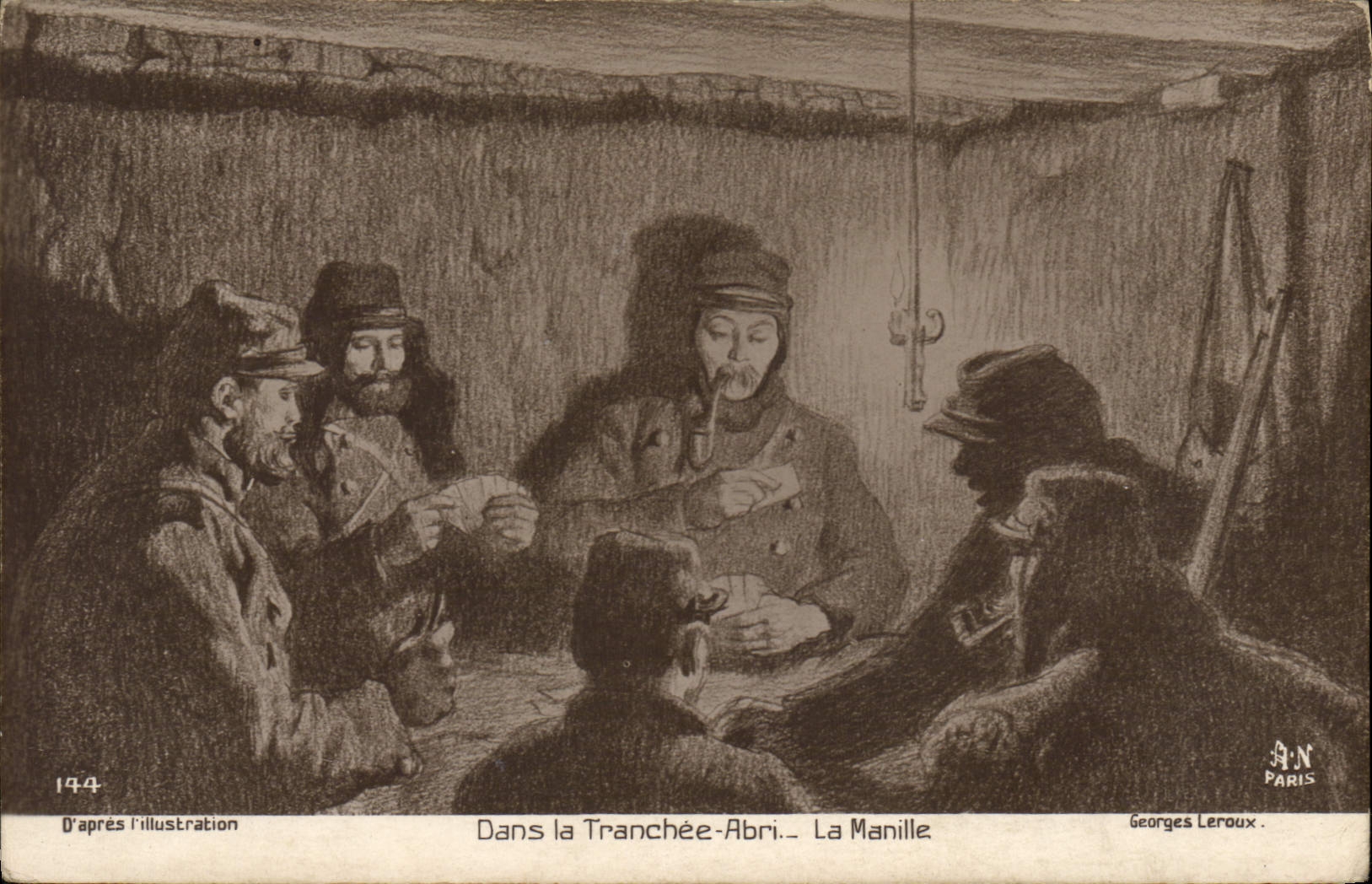 CPA Dans la tranchee La Manille Cartes Militaria 
