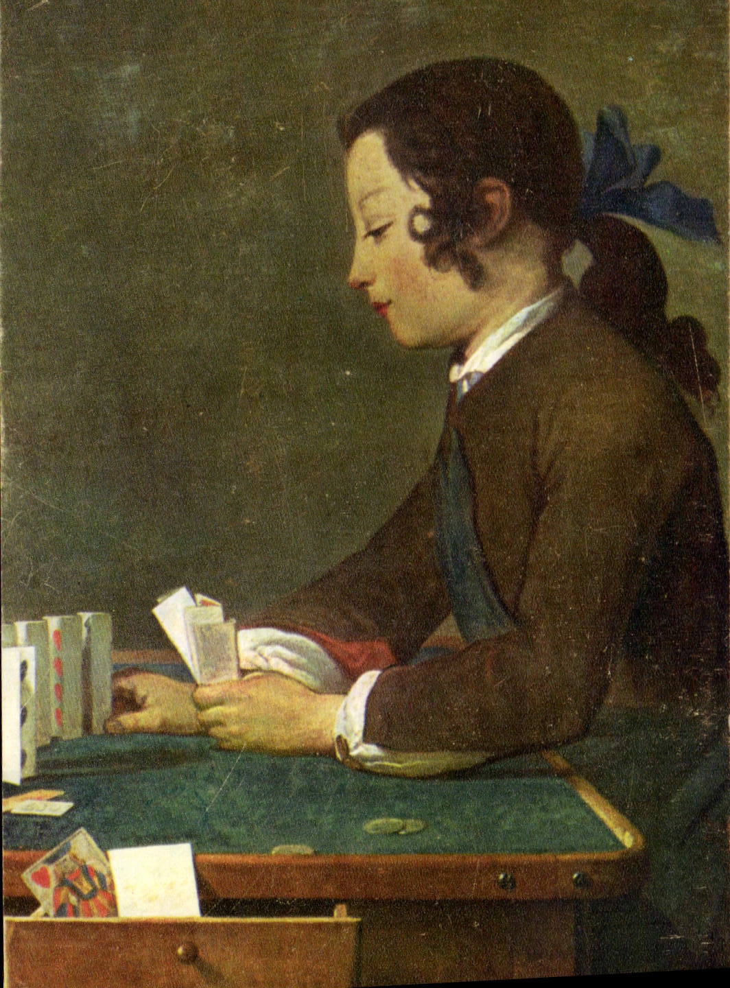 CPA Chardin Enfant jouant aux Cartes 