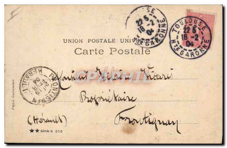 CPA Cartes La partie de piquet  — Rückseite