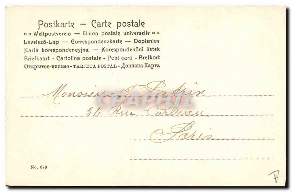 CPA Femme Cartes Trefle  — Rückseite