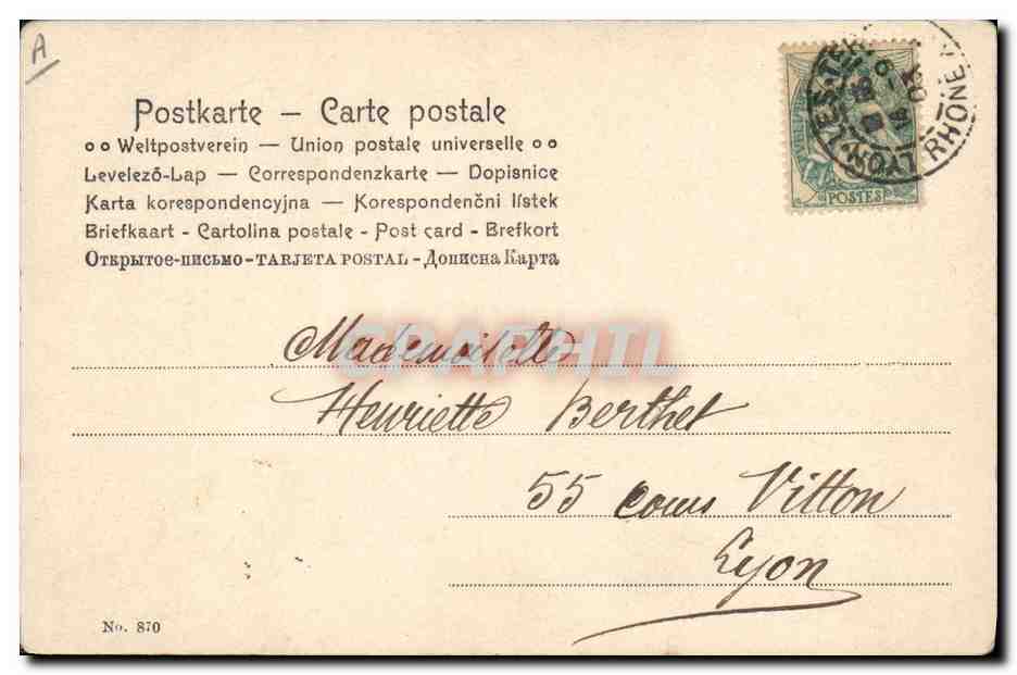 CPA Cartes Femme Carreau — Rückseite