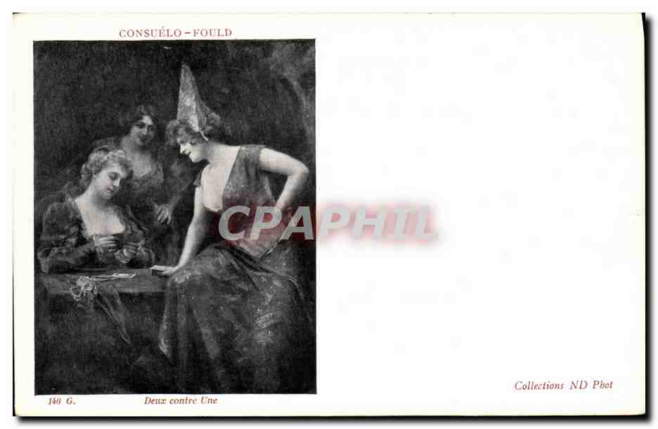 CPA Consuelo Fould Deux contre une 