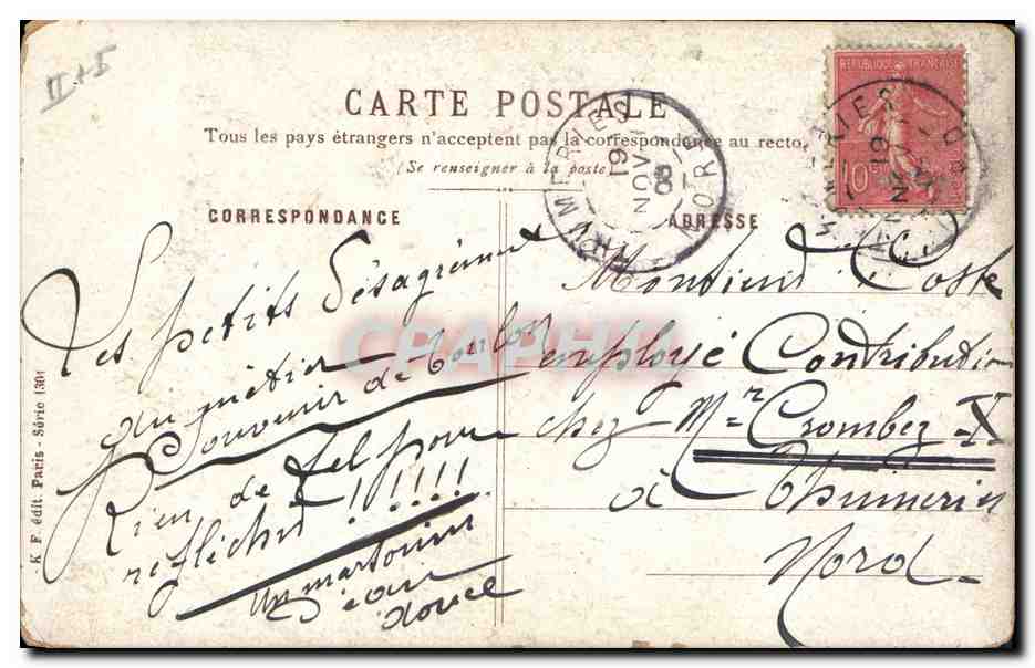 CPA La Boite Cartes  — Rückseite