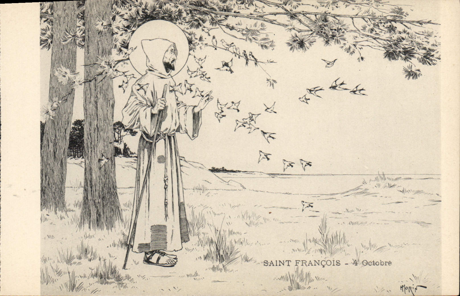 CPA Fantaisie Illustrateur Henry Morin Saint Francois 4 octobre
