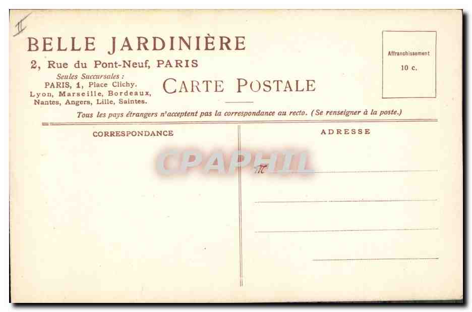 CPA Fantaisie Illustrateur La Belle Jardiniere Paysages — Verso