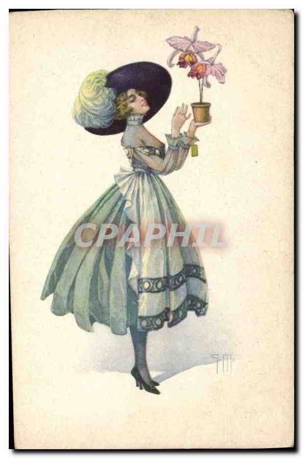 CPA Fantaisie Illustrateur Femme