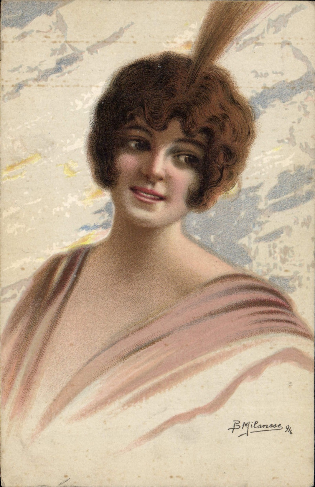 CPA Fantaisie Illustrateur Femme